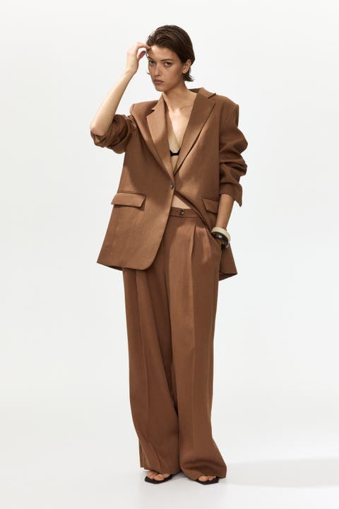 Wide-leg dress pants