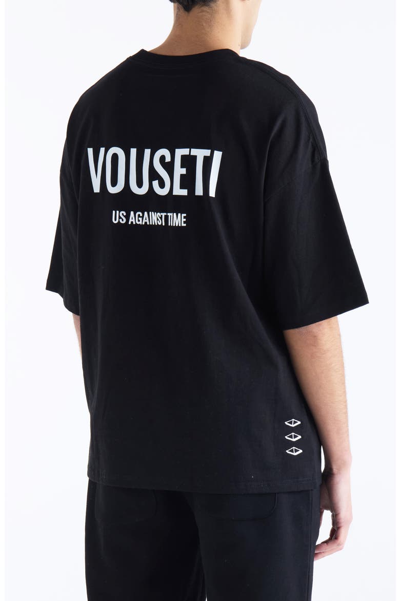 Us Against Time Oversize Cotton Graphic T-Shirt, Alternate, color, BLACK