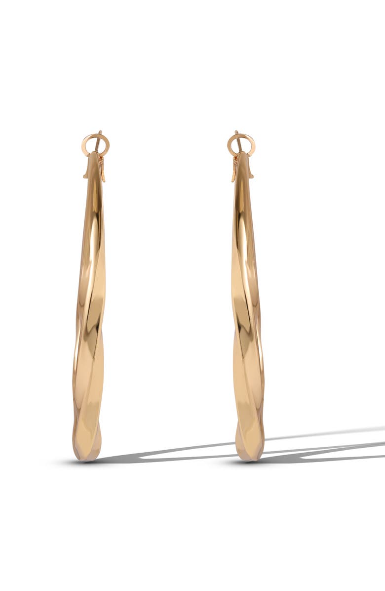 Jessica Simpson Twisted Gold Hoop Earrings, Alternate, color, Gold