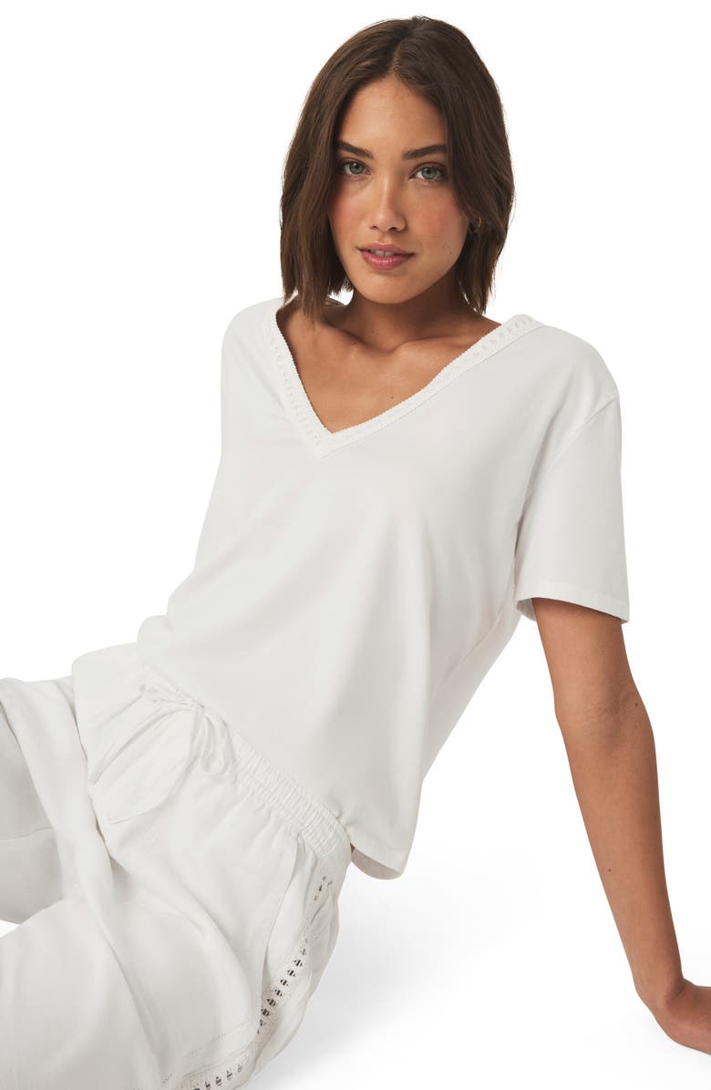 Splendid Dawn V-Neck T-Shirt, Alternate, color, White