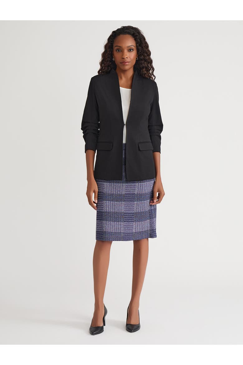 Tailored LuxeStretch Ponte Blazer, Main, color, Black