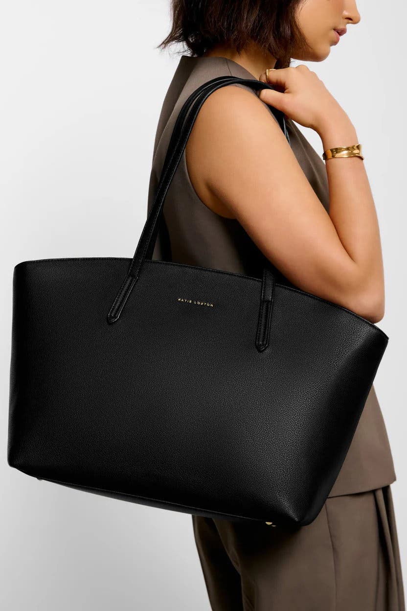 Katie Loxton Harlyn Work Tote Bag in Black, Alternate, color, 