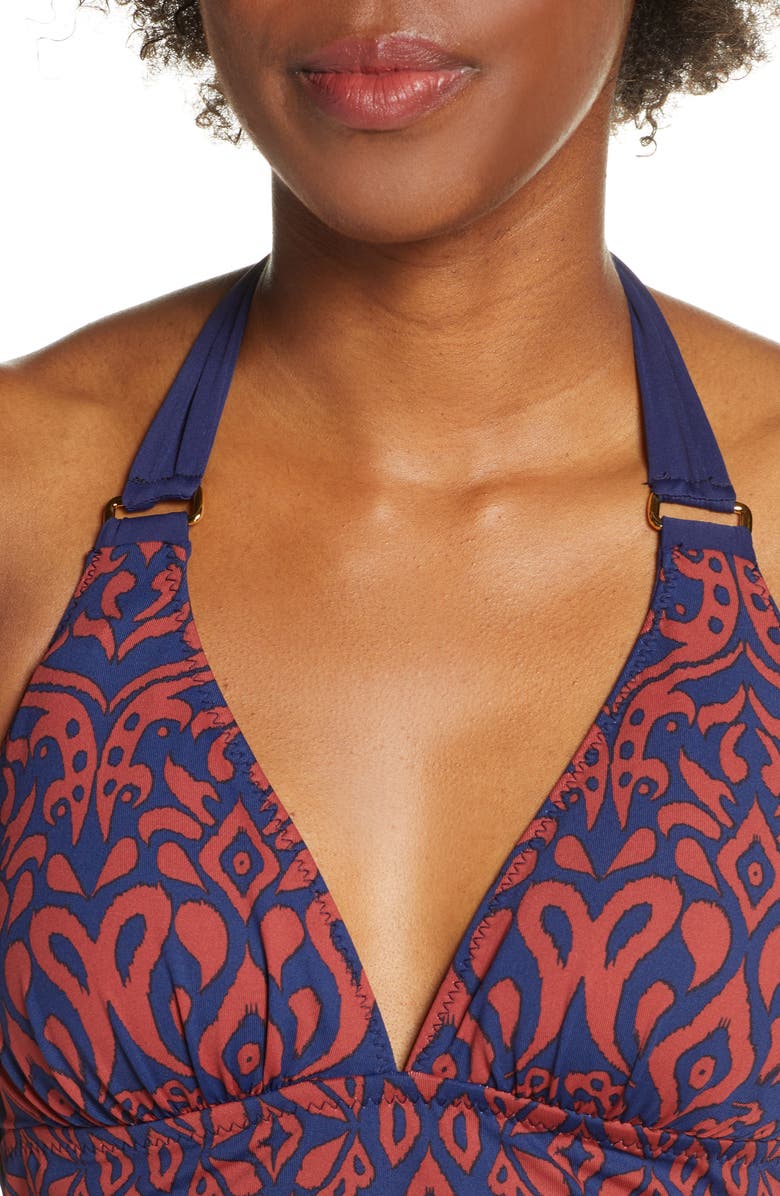 Tommy Bahama Ikat Diamonds Reversible Halter Tankini Top, Alternate, color, 