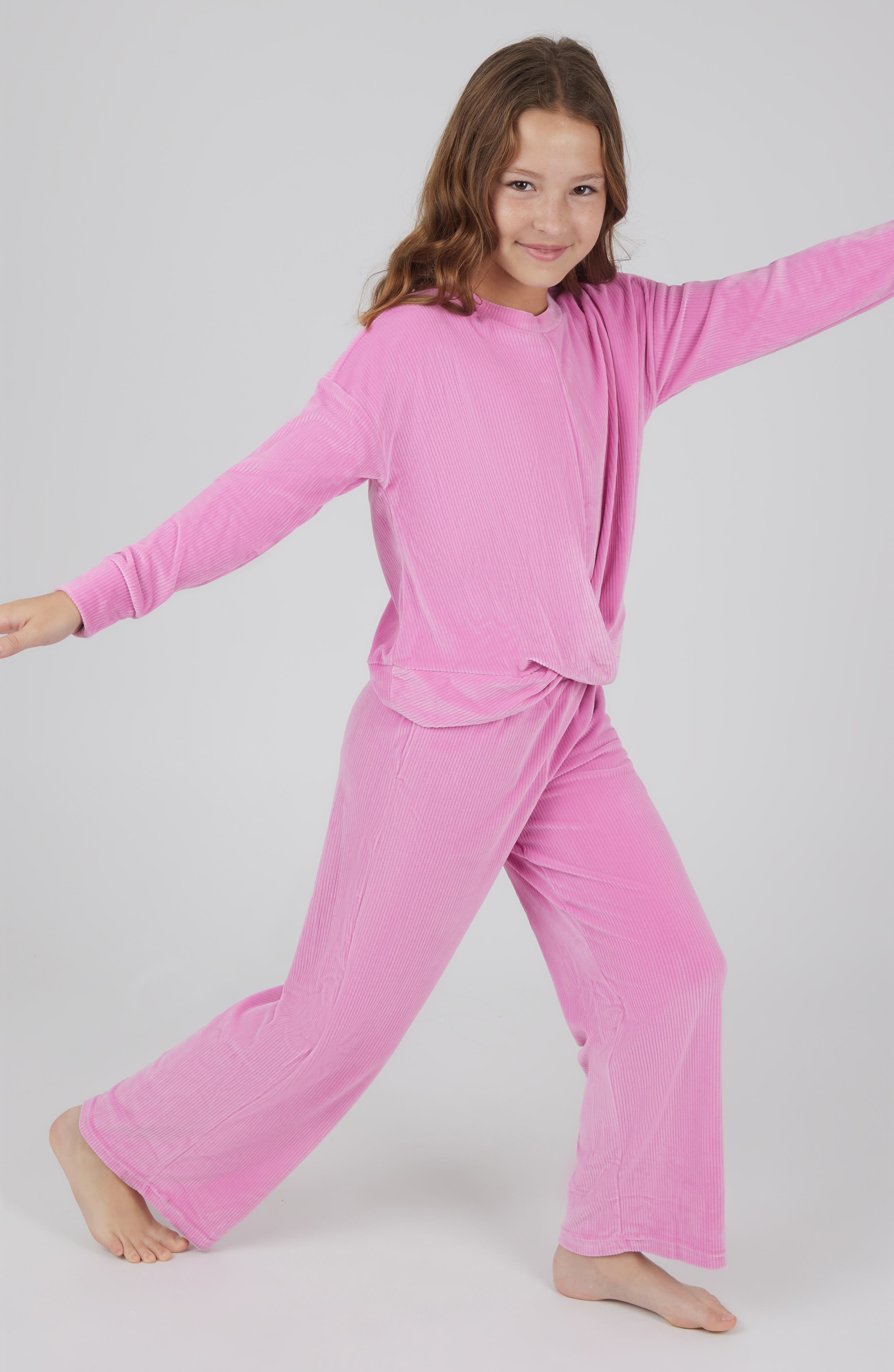 YOGALICIOUS Kids' Rib Velour Sweatshirt & Sweatpants