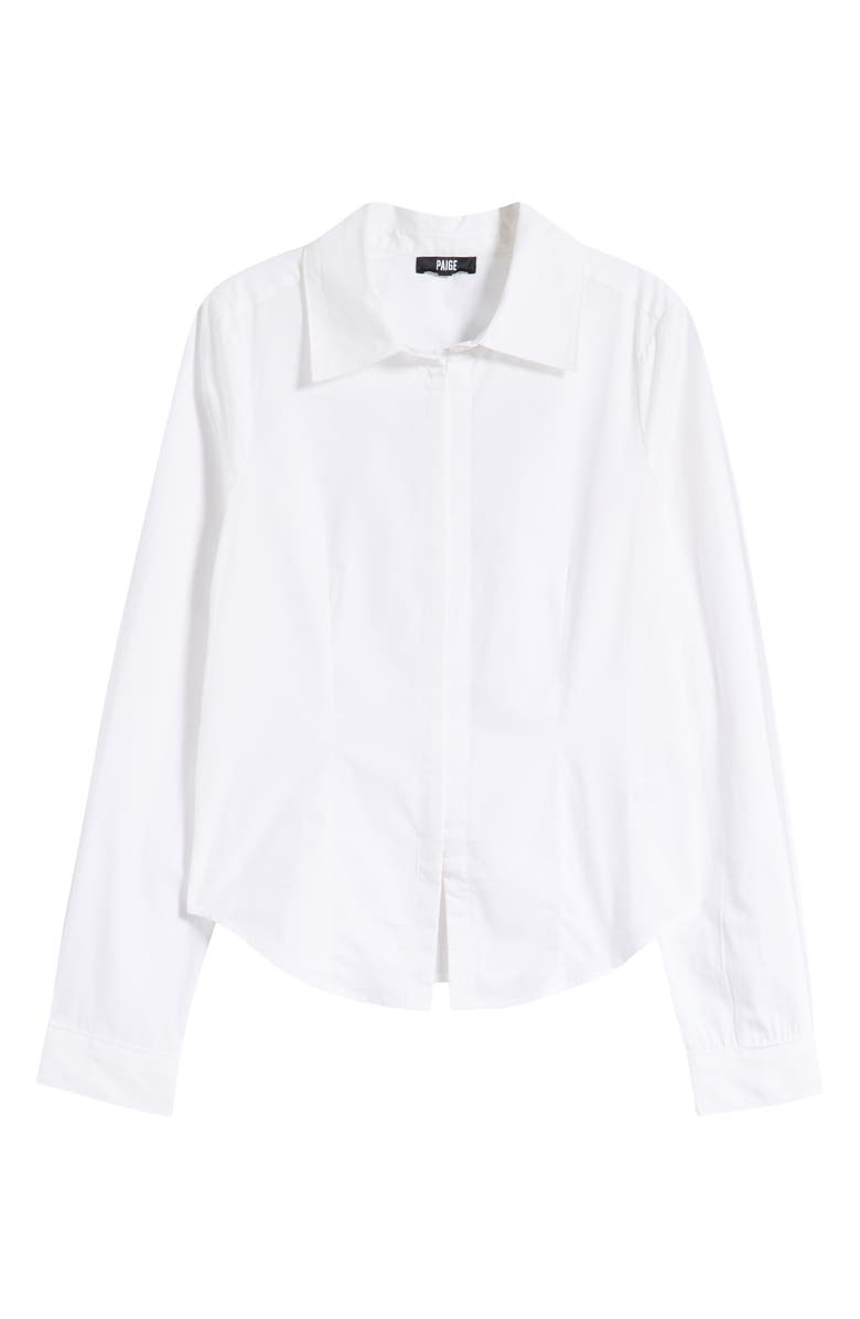 PAIGE Rosaly Cotton Shirt, Alternate, color, White
