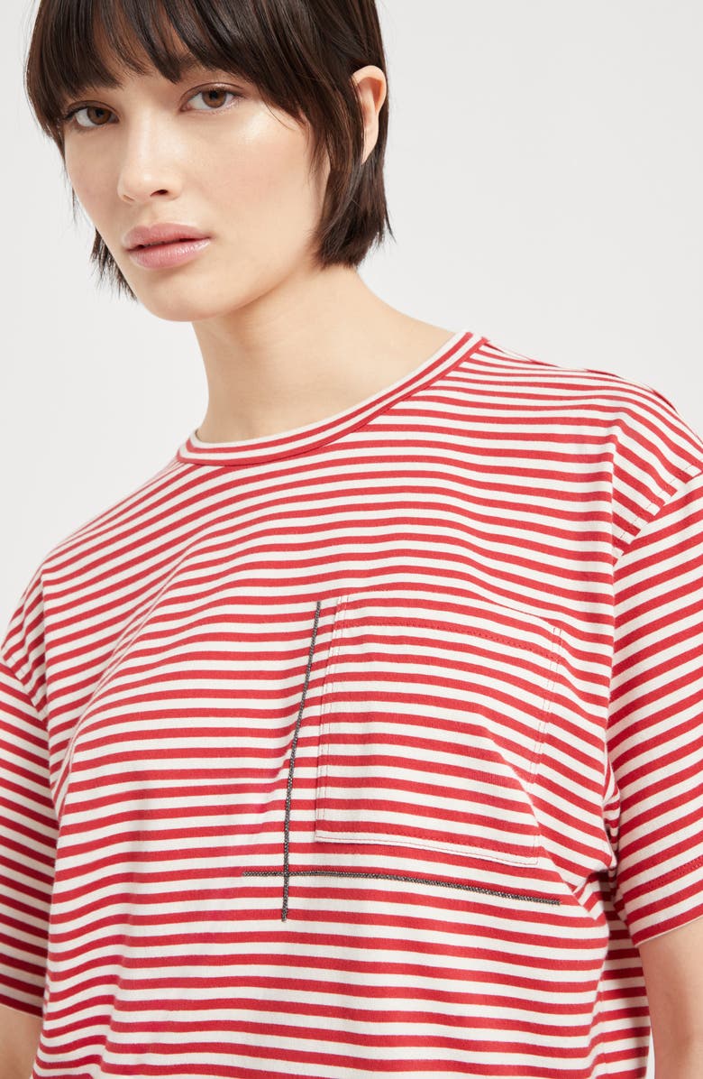 Brunello Cucinelli T-shirt with monili, Alternate, color, 