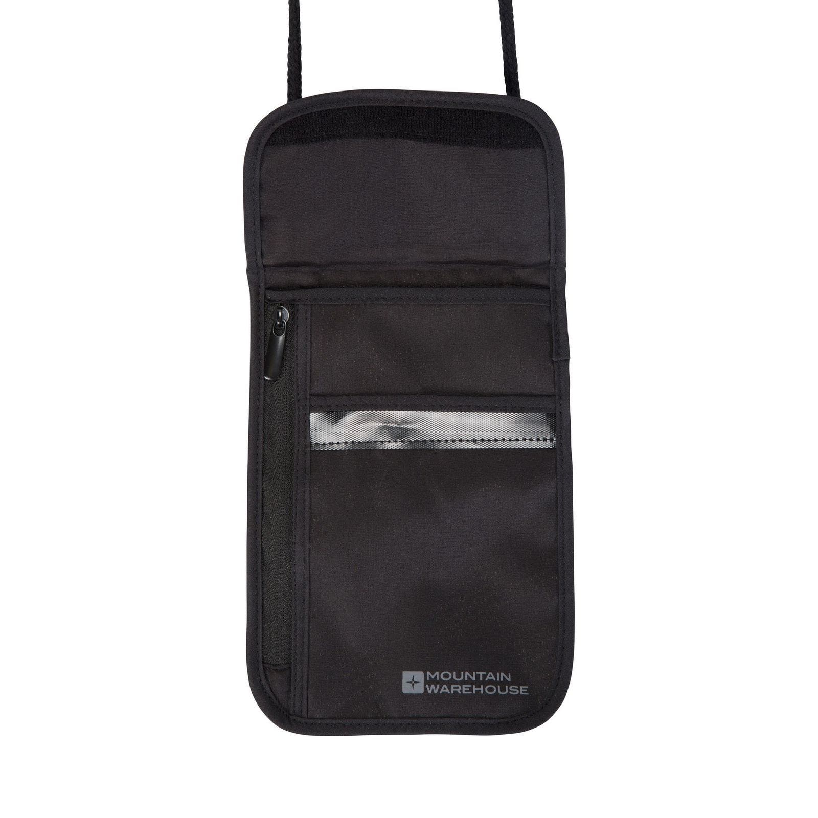 Logo Rfid Blocking Neck Pouch, Alternate, color, Black