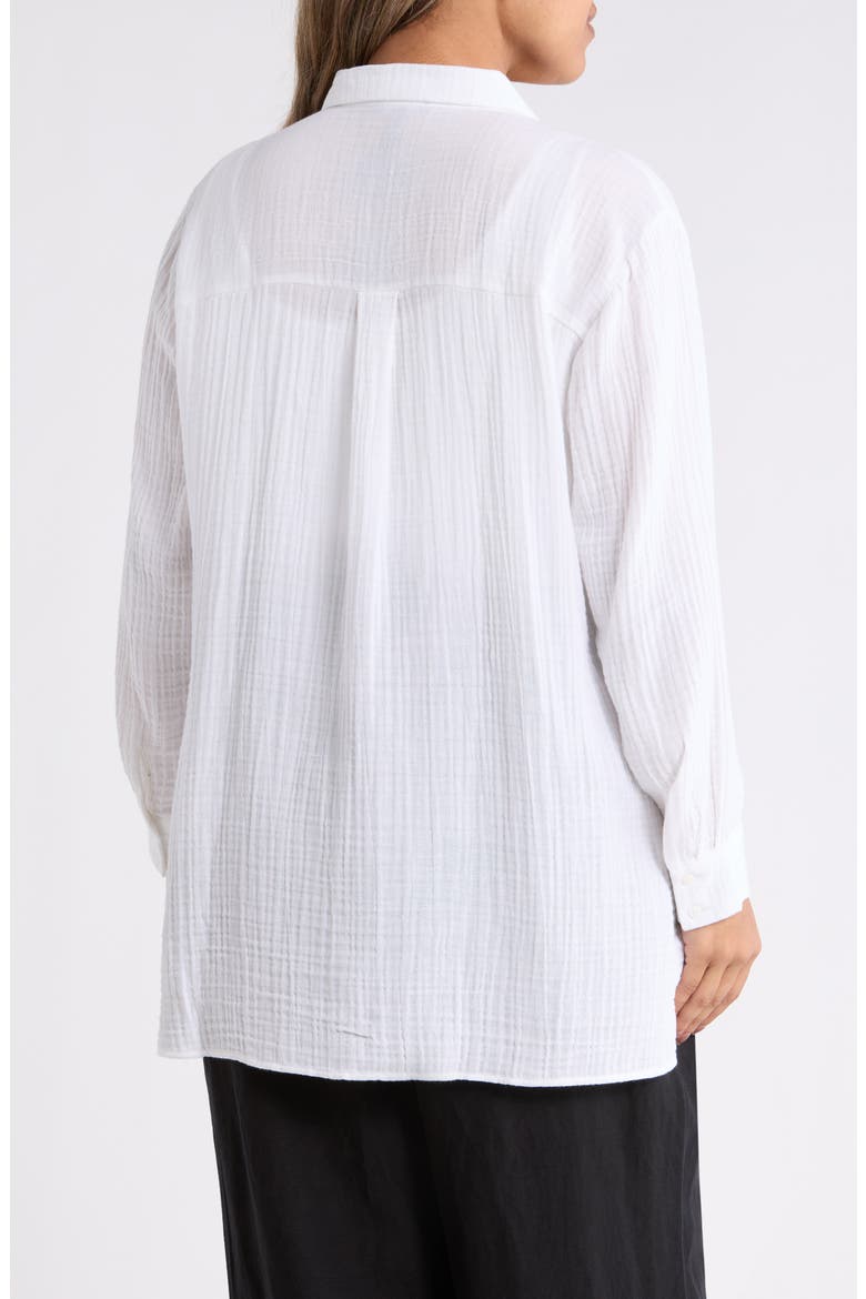Classic Collar Easy Organic Cotton Button-Up Shirt, Alternate, color, WHITE