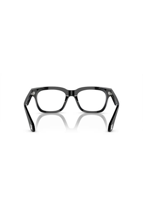 Giorgio Armani 52mm Rectangle Optical Glasses In Black