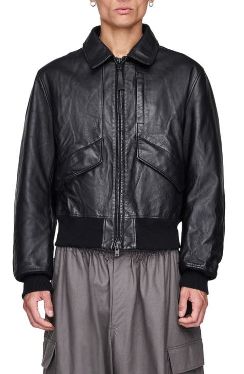 Leather Bomber Jacket