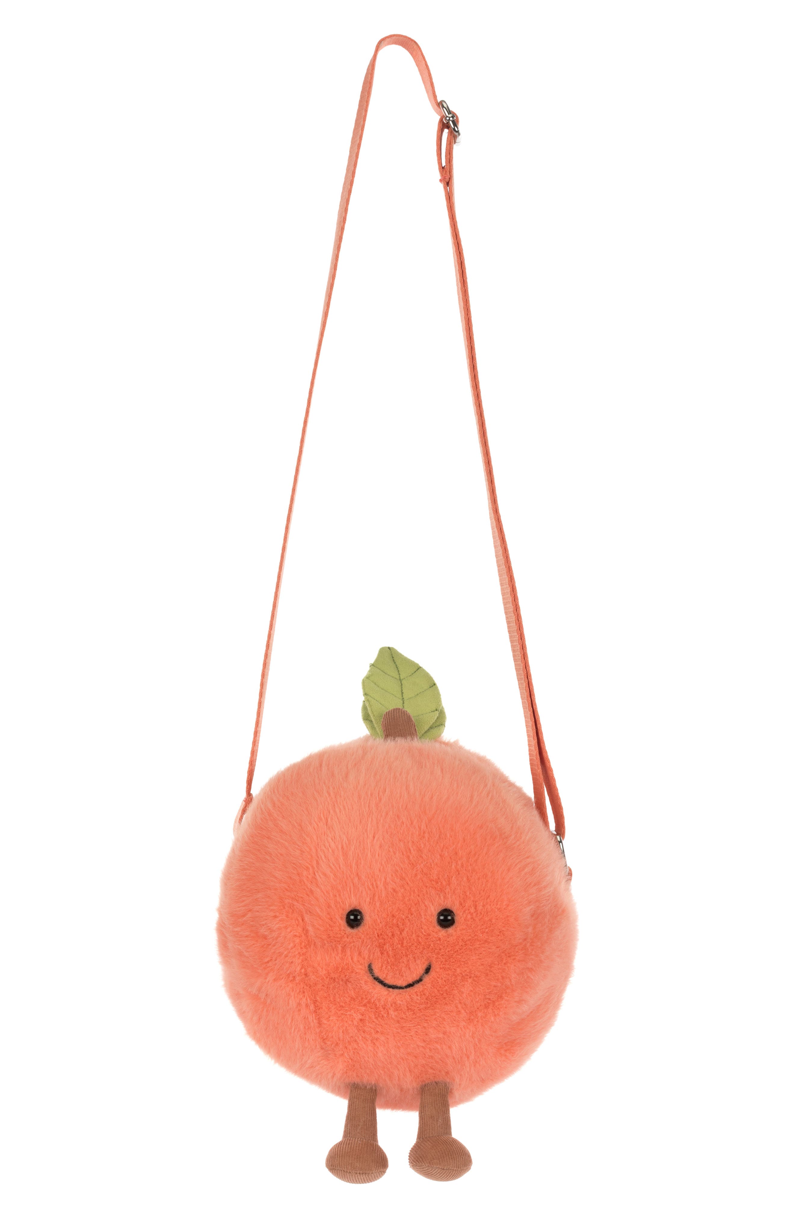 Amuseables Peach Plushie Shoulder Bag, Main, color, ORANGE