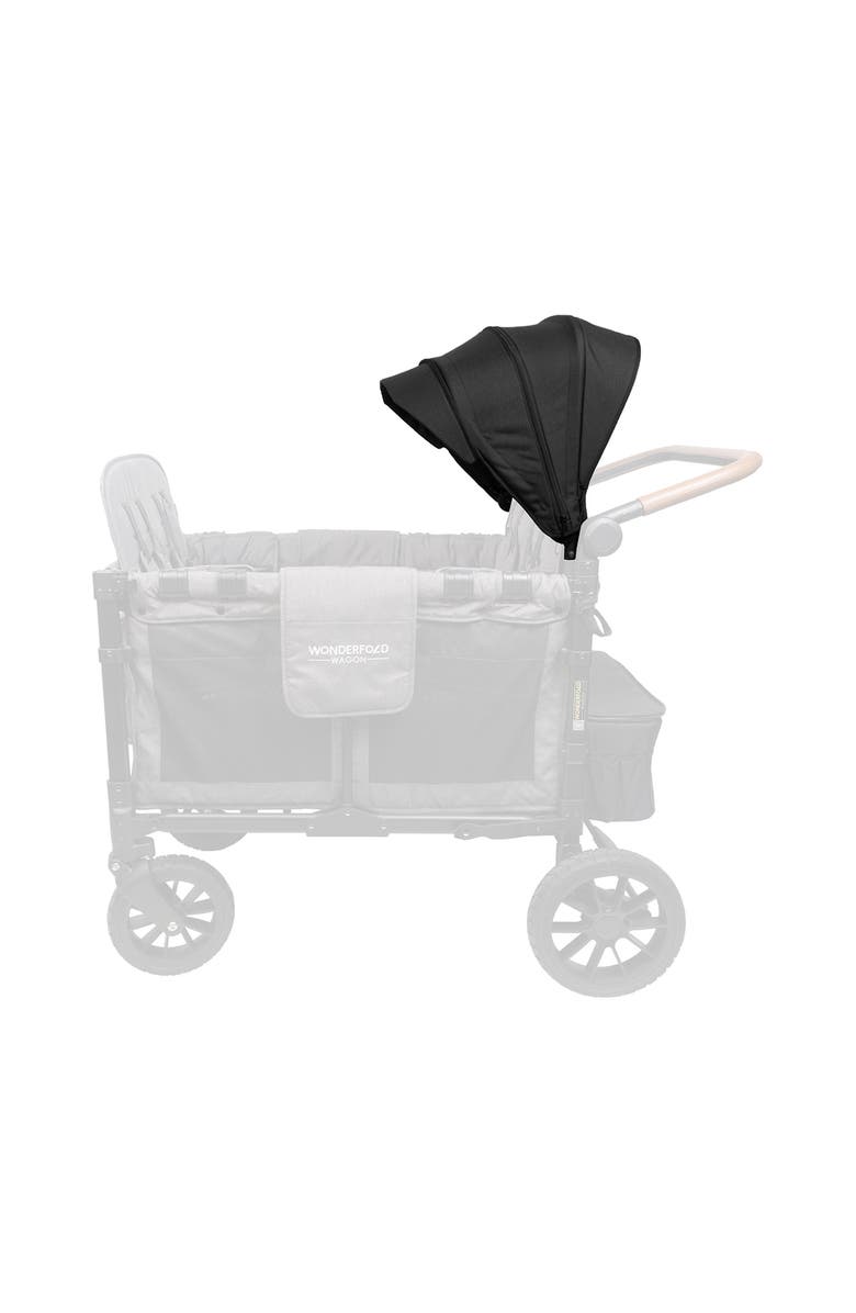 WonderFold 2-Pack Retractable Stroller Canopy, Alternate, color, Black