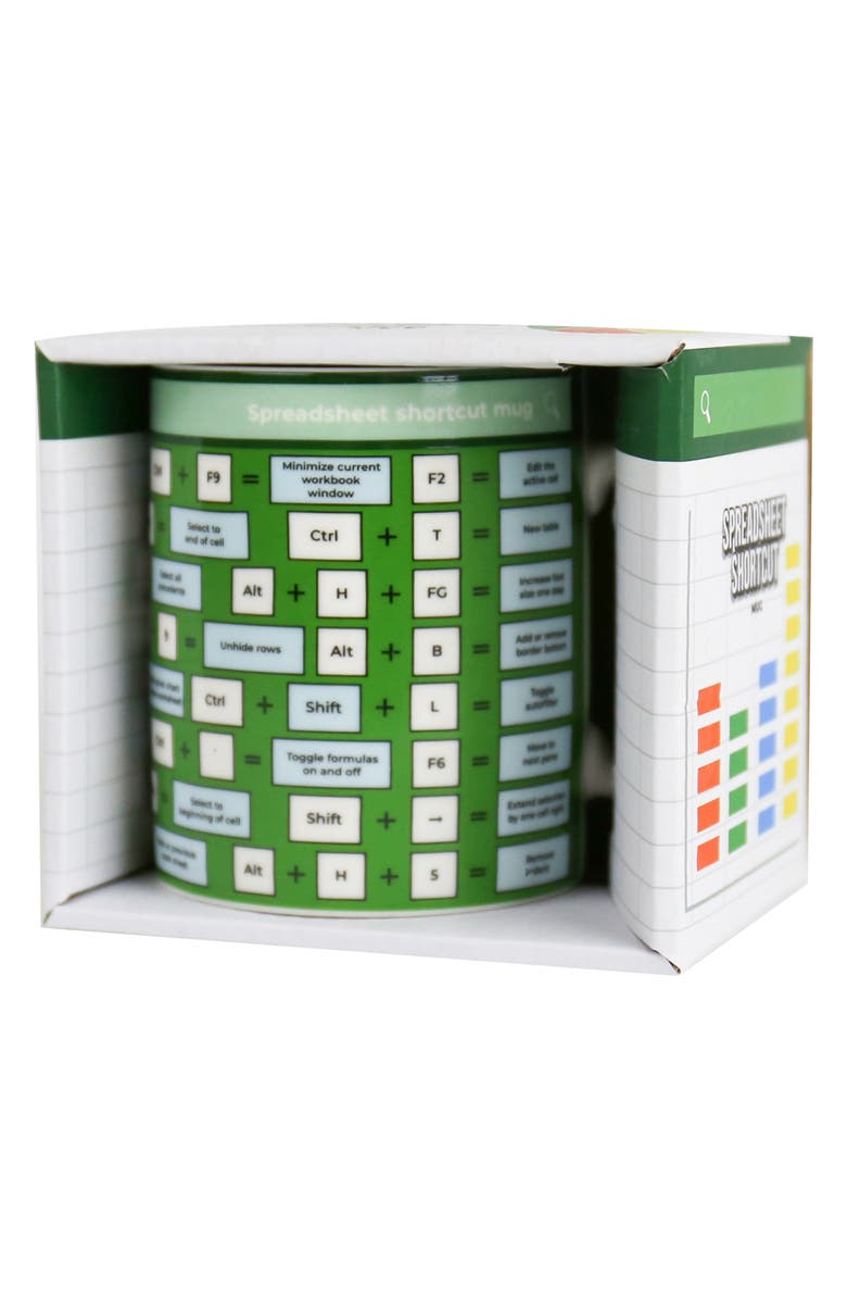 GIFT REPUBLIC Excel Spreadsheet Shortcut Mug, Main, color, 