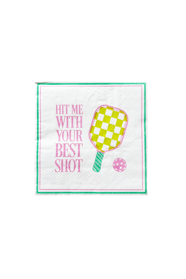 Pickleball Social Club "Hit Me With Your Best Shot" Cocktail Napkins, Main, color, Assorted Pre-Pack