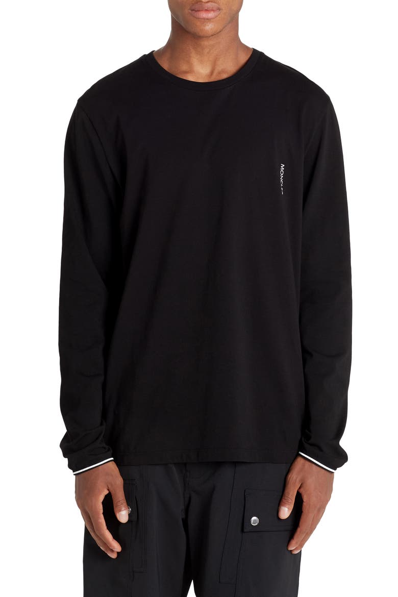 Logo Cotton T-Shirt, Main, color, BLACK