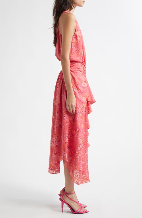 Shop Ramy Brook Athena Ruffle Cocktail Dress In Pink Petunia Petal