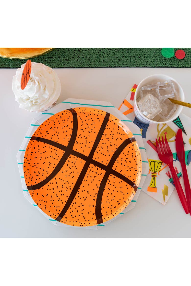 Good Sport Small Plates, Alternate, color, Basketball