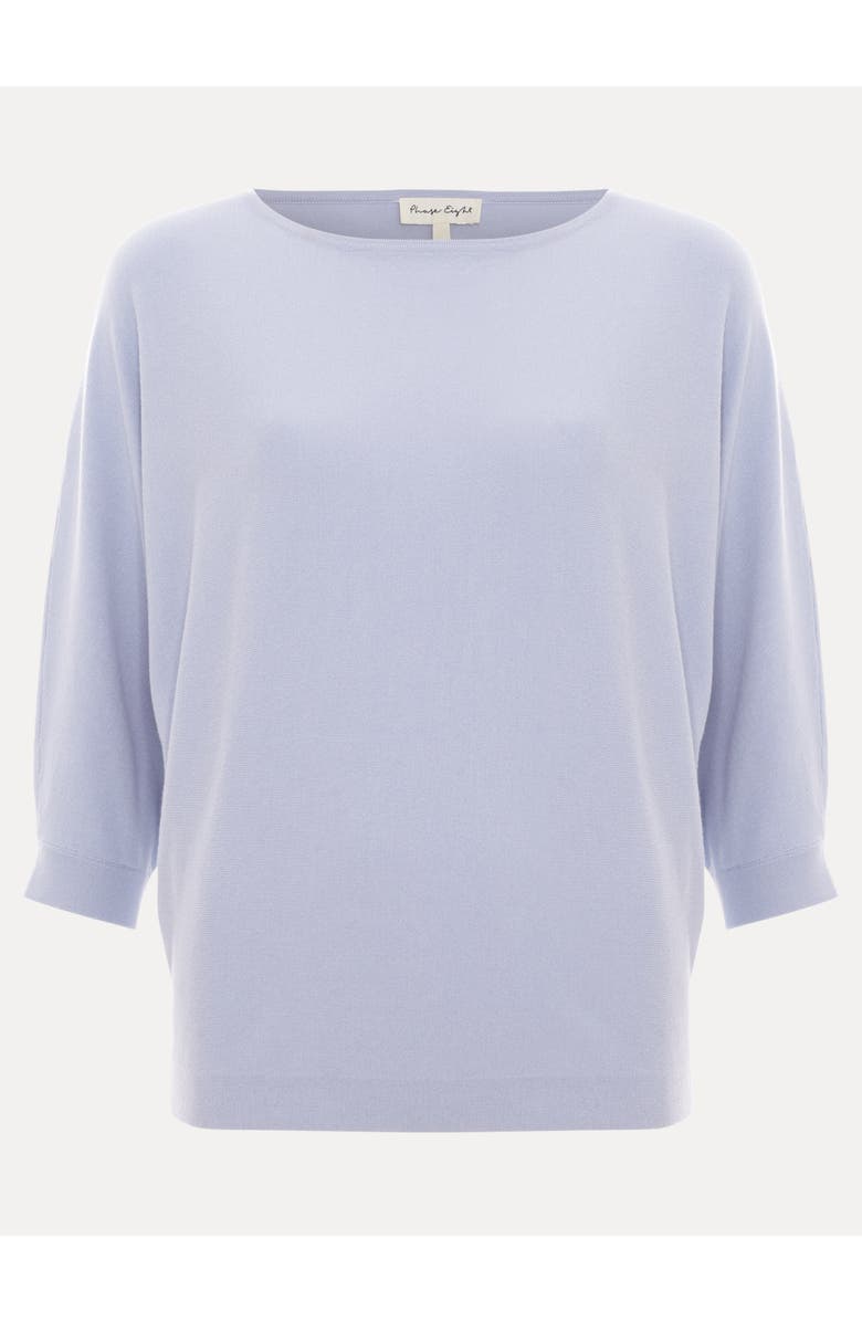 Phase Eight Cristine Batwing Boat-Neck Knit Jumper, Alternate, color, Blue