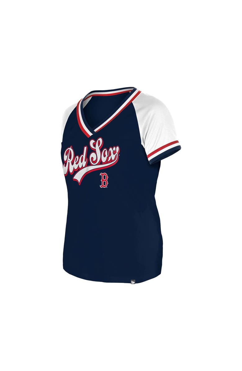 New Era Women's New Era Navy Boston Red Sox Gameday Raglan V-Neck T-Shirt, Alternate, color, 