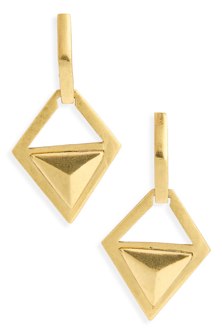 Angular Statement Earrings, Main, color, GOLD