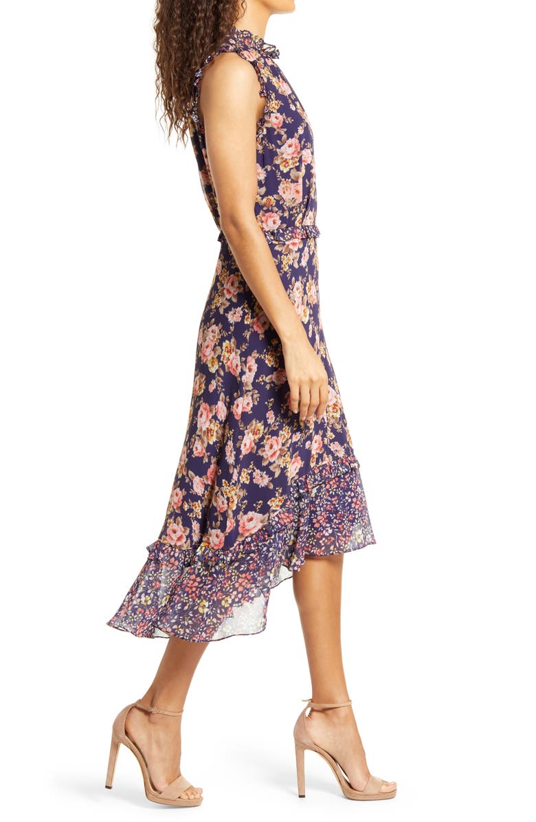 Julia Jordan Floral Ruffle Dress, Alternate, color, 