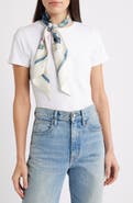 COACH Stacked Tabby Print Silk Scarf