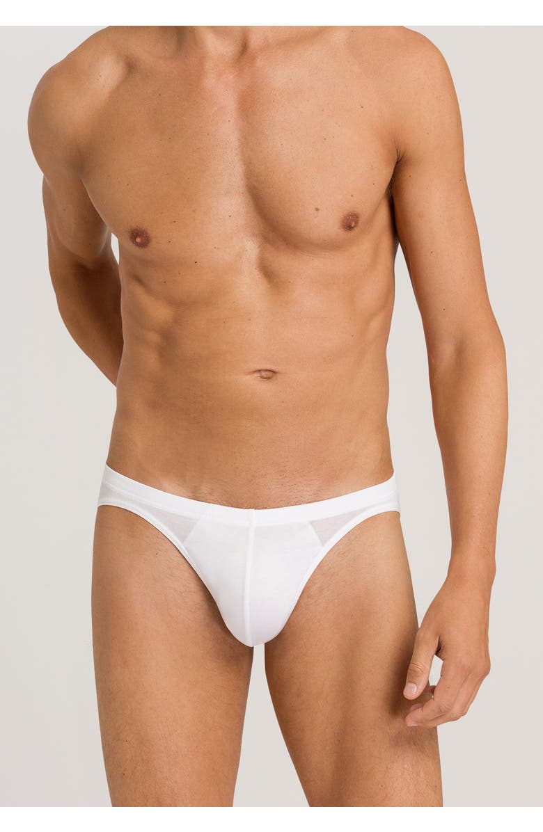 Hanro Cotton Sporty Cotton Bikini Brief, Alternate, color, White
