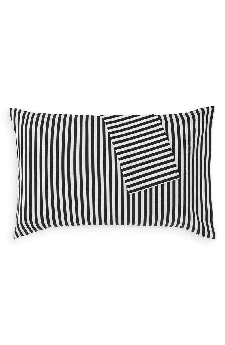Marimekko Ajo 200 Thread Count Black Pillowcases, Alternate, color, 