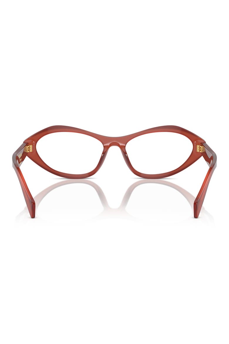 55mm Oval Optical Glasses, Alternate, color, ORANGE