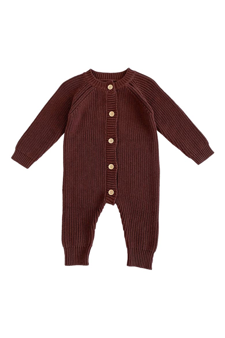 Dallas Knit Cotton Romper, Main, color, COFFEE