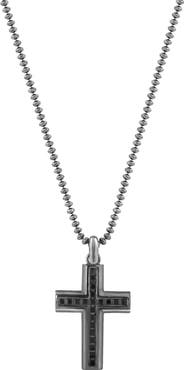 EFFY Spinel Cross Pendant Necklace