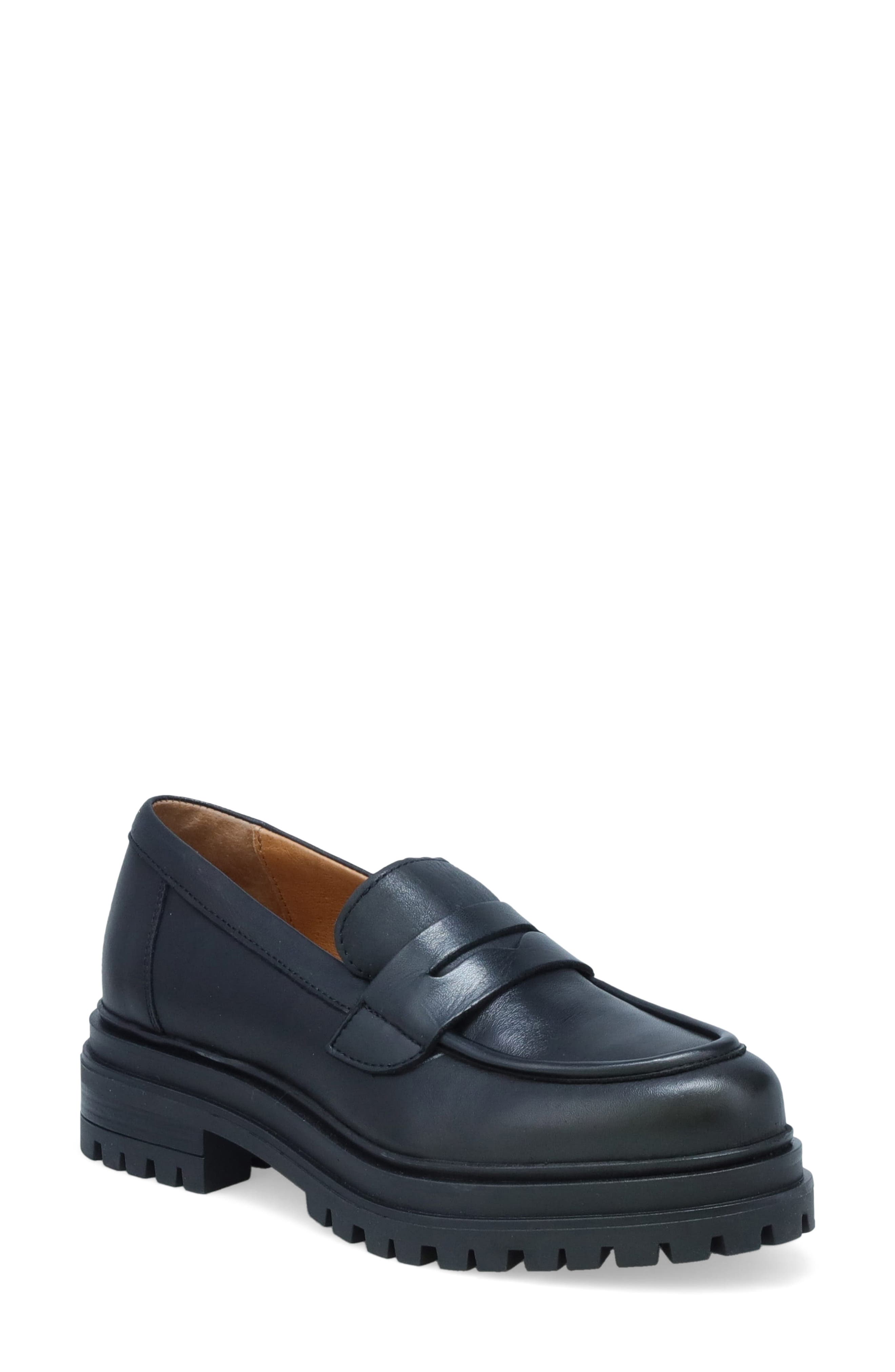 Miz Mooz Legend Platform Loafer, Main, color, Black