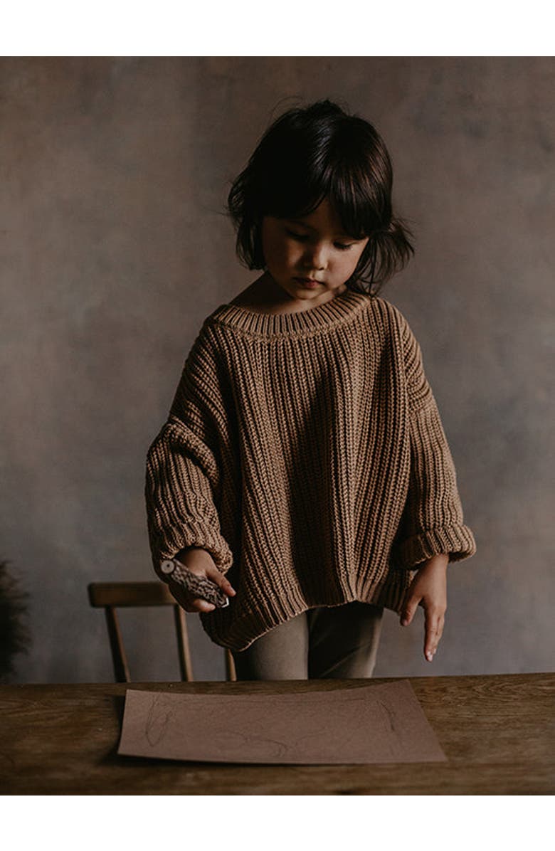 The Simple Folk The Chunky Sweater, Alternate, color, Caramel