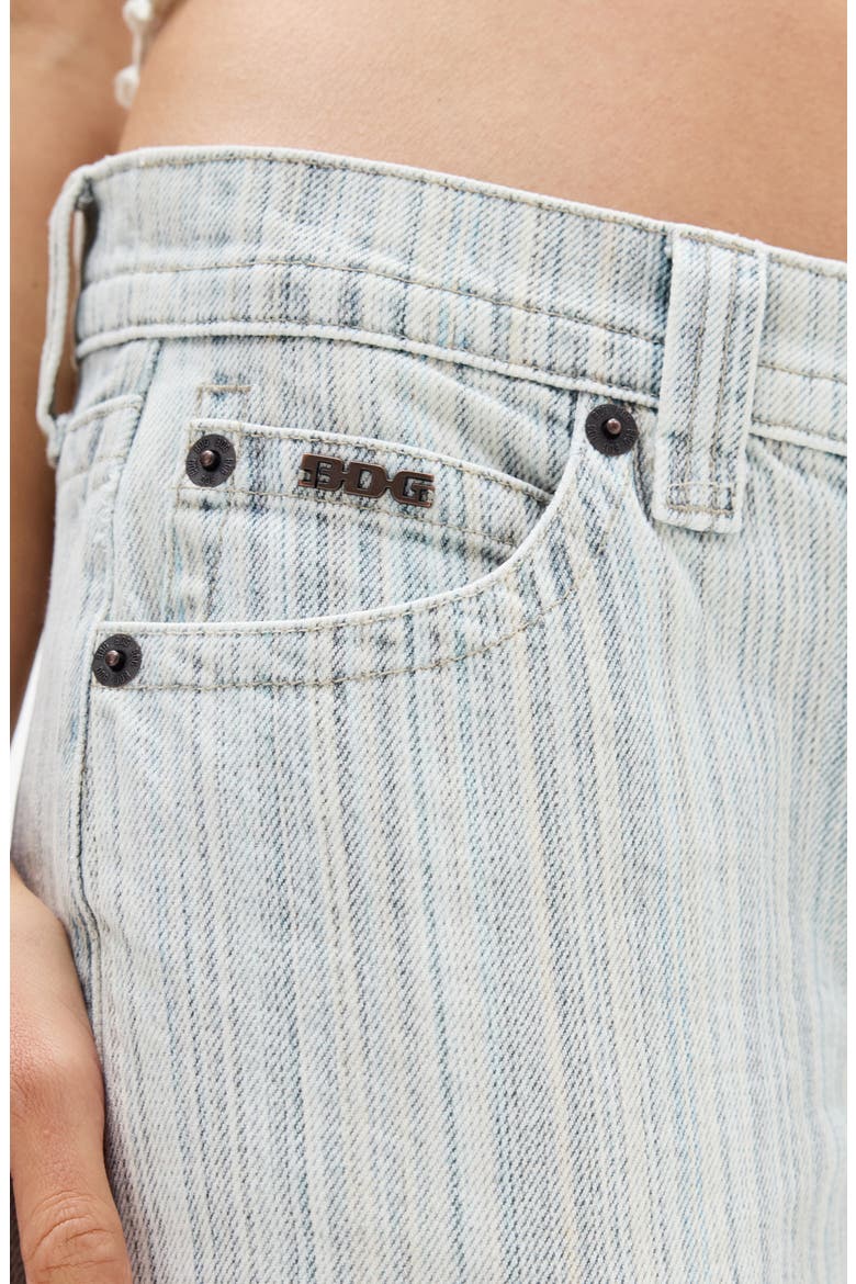 Kayla Stripe Wide Leg Jeans, Alternate, color, GREY