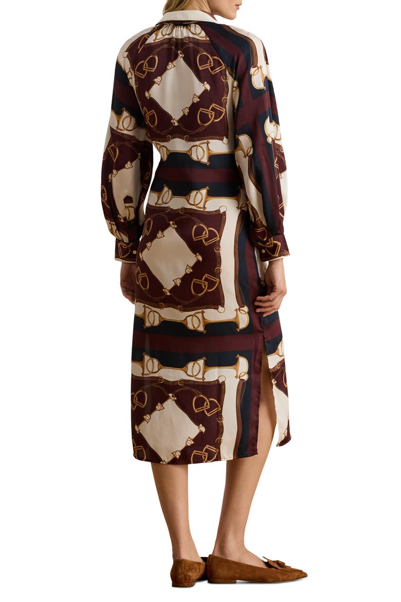 polo ralph lauren belted floral-print silk-twill midi shirt dress Ralph Lauren Belted Floral-Print Silk-Twill Midi Shirt Dress In Blue - 40% Off