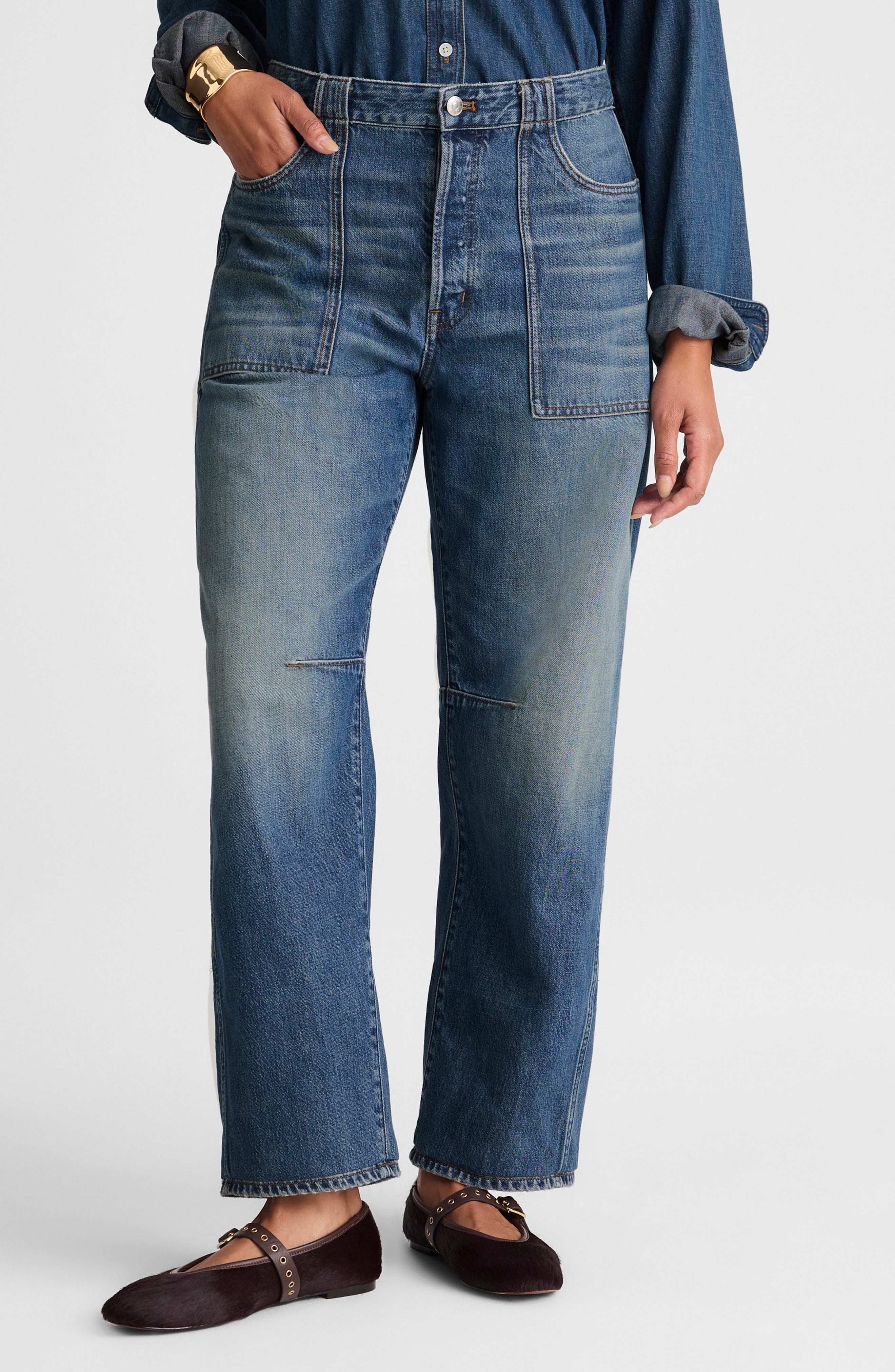 Madewell Curvy Darted Barrel Leg Jeans