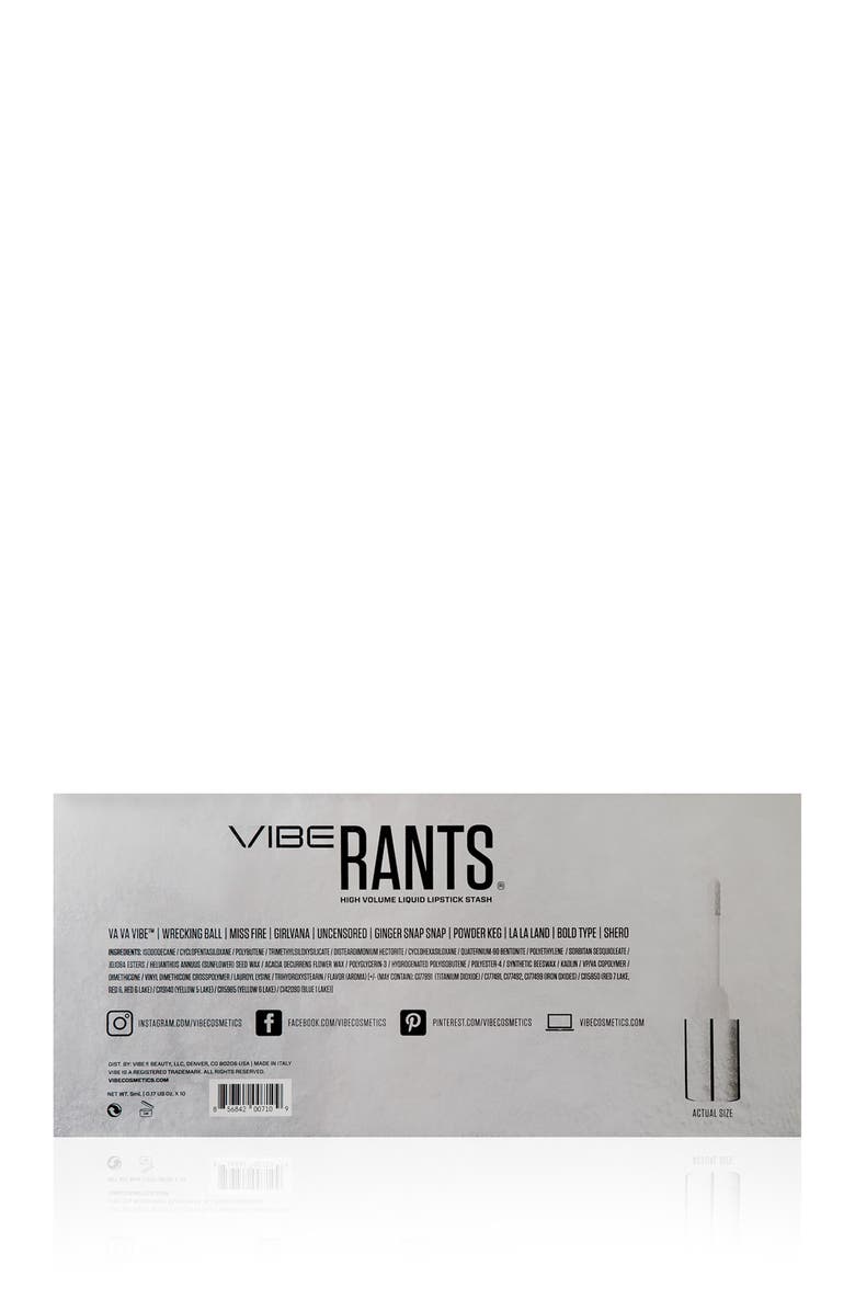 VIBE COSMETICS Rants High Volume Liquid Lipstick Stash, Alternate, color,