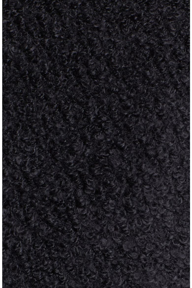 ASTR Oversized Bouclé Moto Coat, Alternate, color, BLACK/ BLACK
