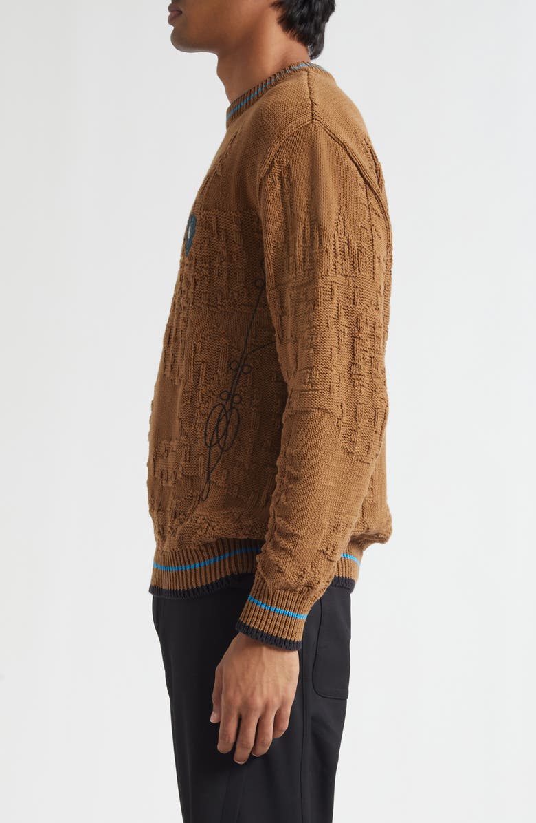 KIKO KOSTADINOV Fitz Sweater, Alternate, color, Russet Brown/ Black/ Cerulean