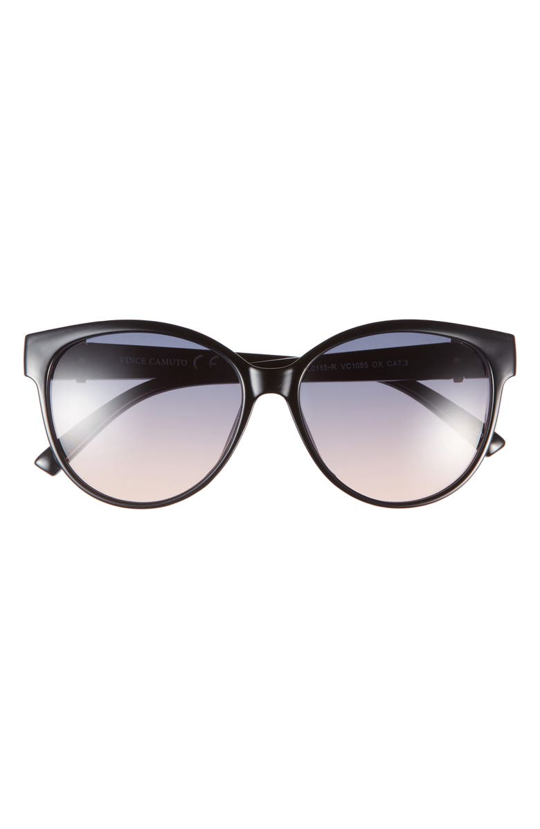 Vince Camuto 58mm Gradient Cat Eye Sunglasses, Main, color, Black