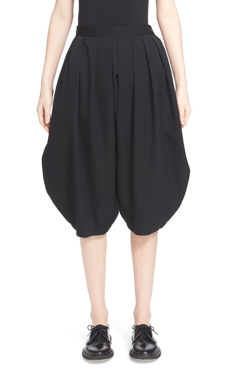 Comme des Garçons Wool Gabardine Bloomer Shorts, Main, color,