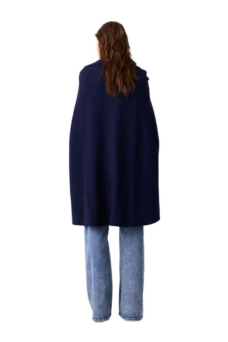 Longline cape cardigan, Alternate, color, Navy