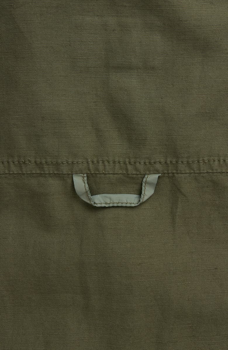 Alpha Industries Linen & Cotton Button-Up Utility Shirt, Alternate, color,