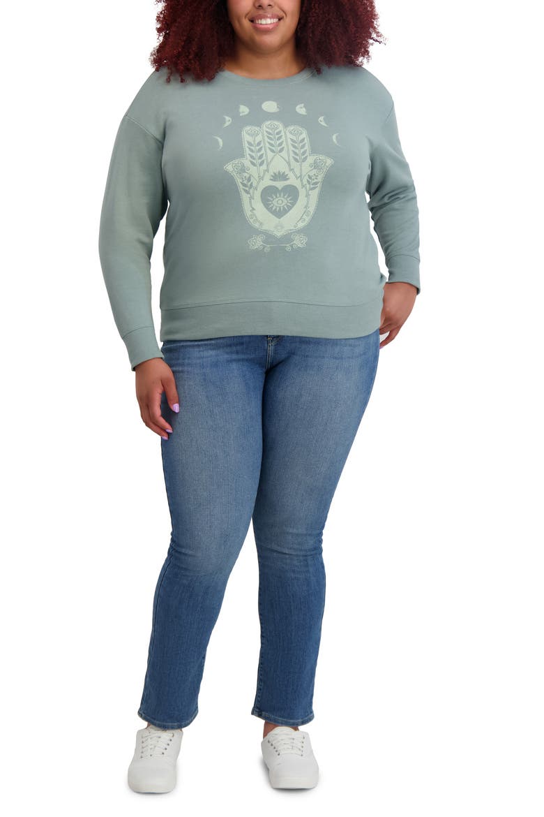 Graphic Sweatshirt, Alternate, color, CHINOIS GREEN