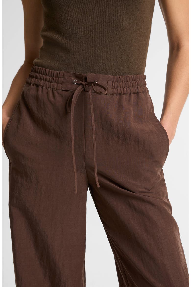 Linen Blend Drawstring Pants, Alternate, color, CLOVE