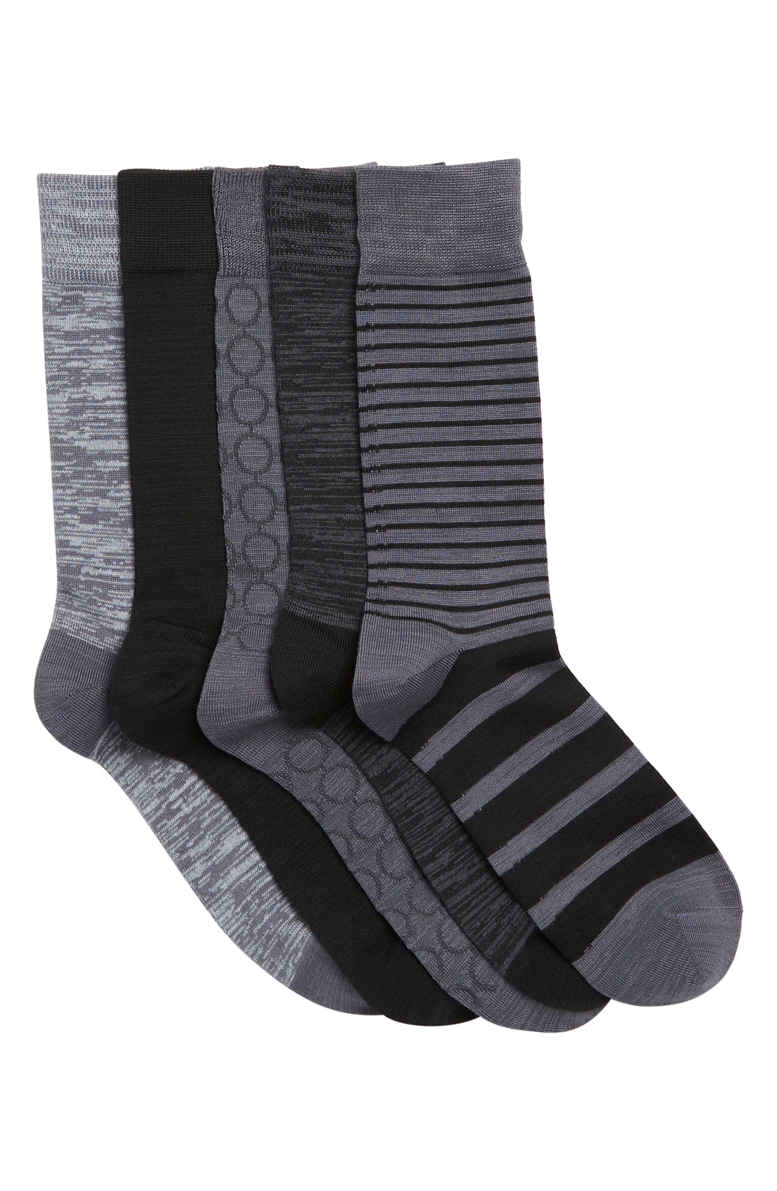 NORDSTROM RACK Ultrasoft 5-Pack Assorted Dress Socks