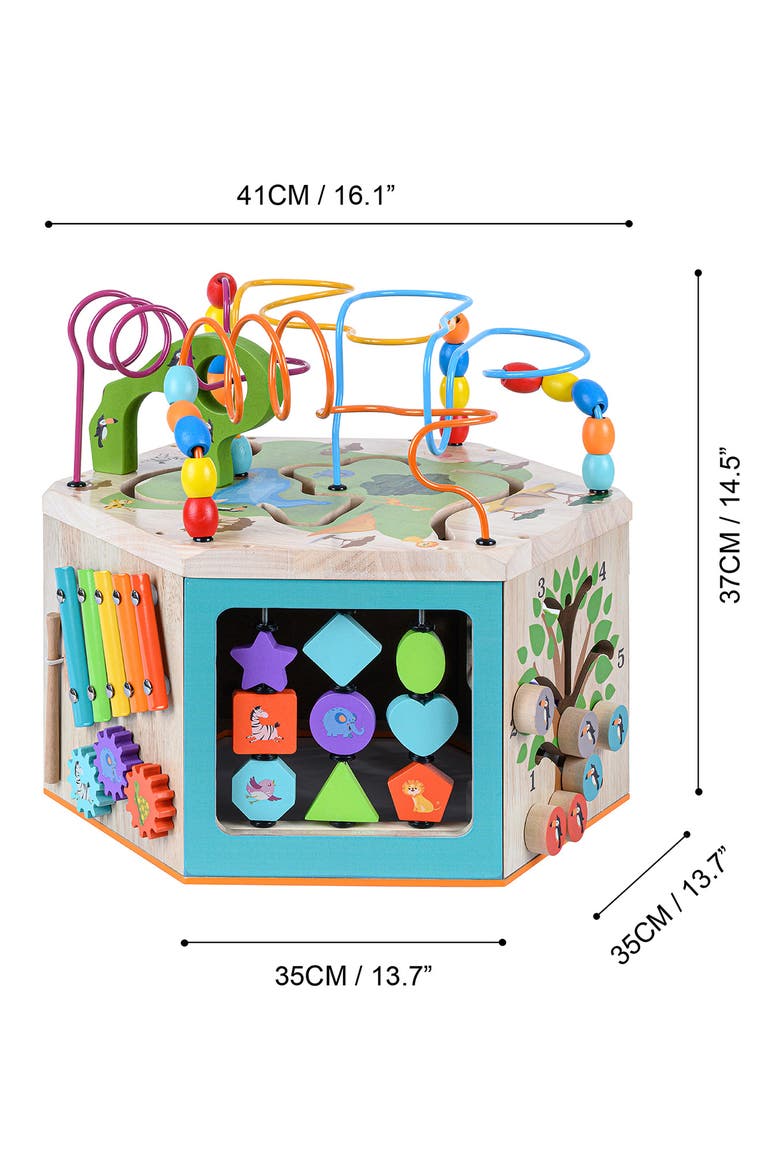 Prewschool Play Lab 7-in-1 Large Wooden Activity Station, Alternate, color, ASSORTED