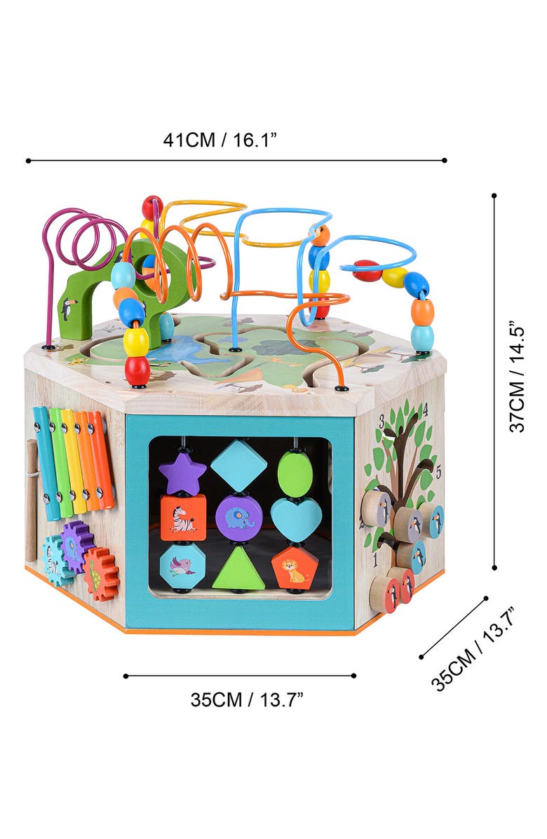 Teamson Kids Prewschool Play Lab 7-in-1 Large Wooden Activity Station, Alternate, color, Assorted