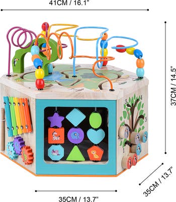 Prewschool Play Lab 7-in-1 Large Wooden Activity Station