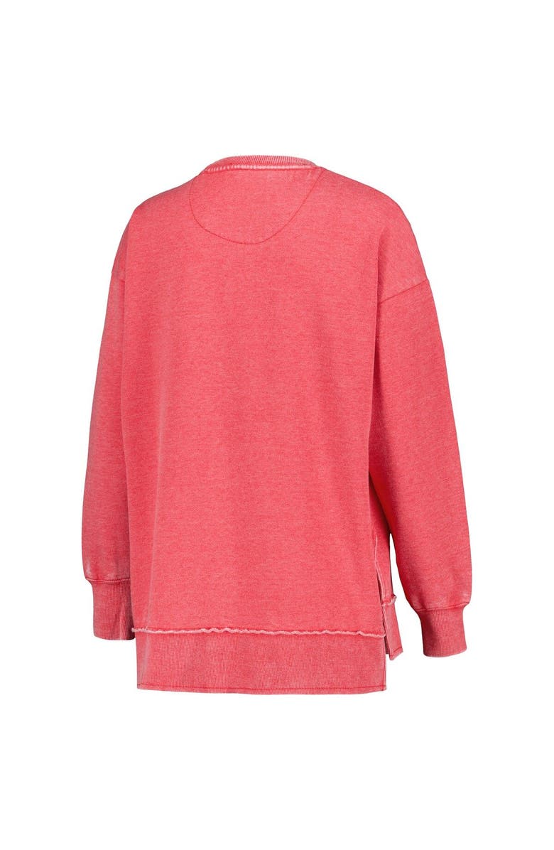 PRESSBOX Women's Pressbox Scarlet Nebraska Huskers Marniville Vintage Wash Pullover Sweatshirt, Alternate, color, 